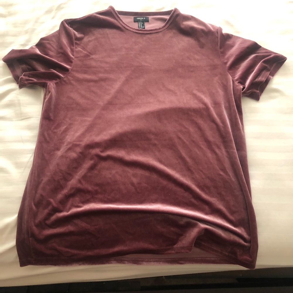 Red velvet shirt